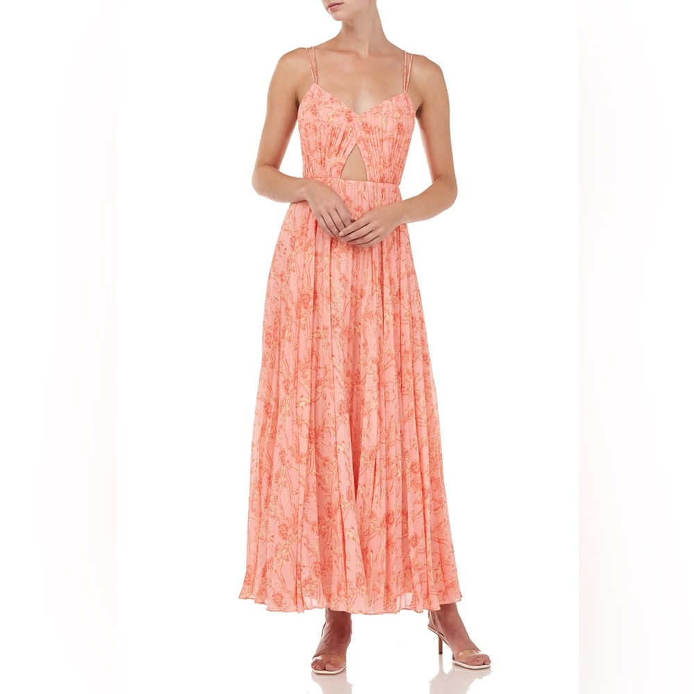 AMUR Lucy Pleated Cutout Dress sz 6
